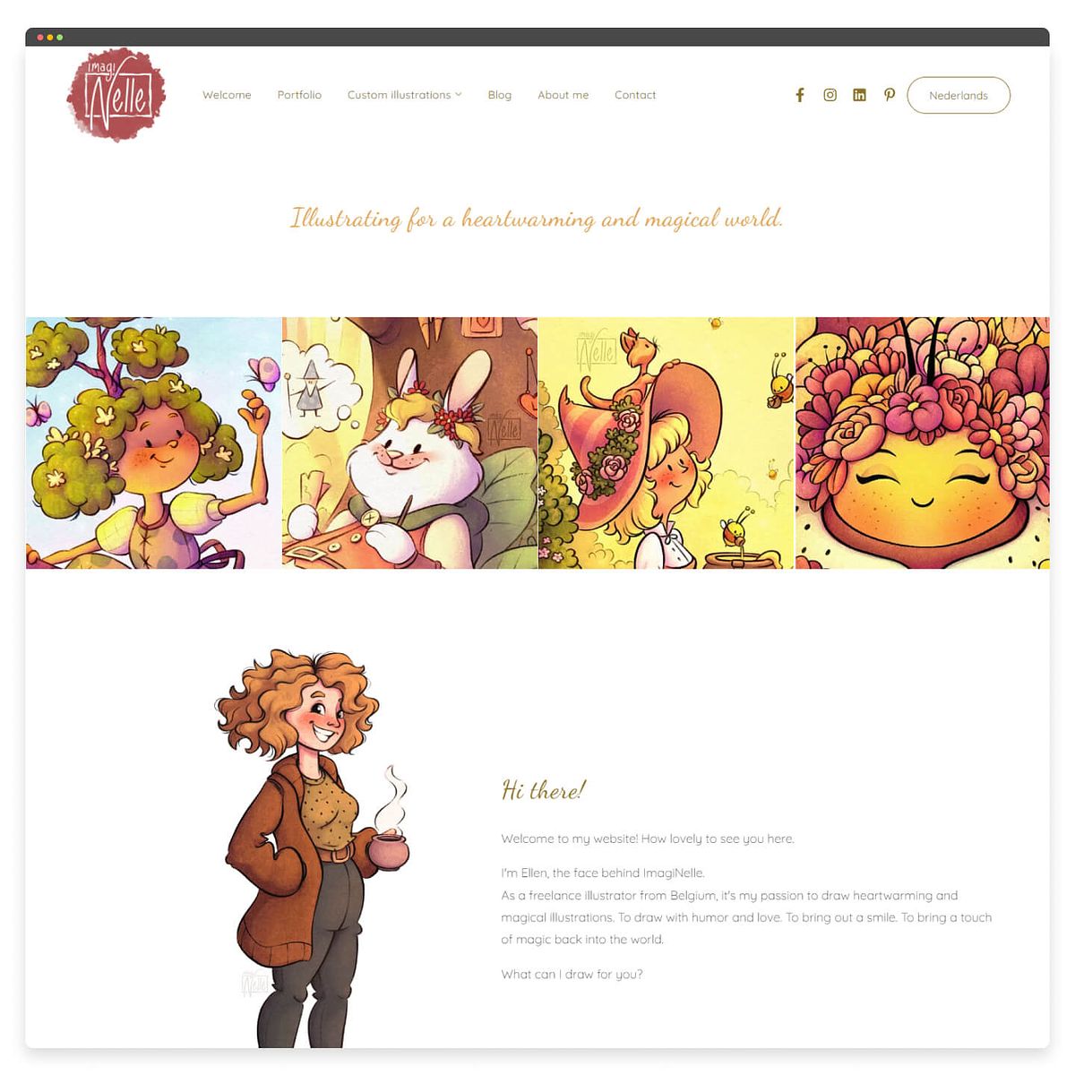 Imaginelle Illustrator Portfolio-Website-Design