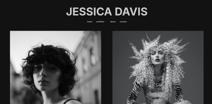Modelo de site sépia por Pixpa