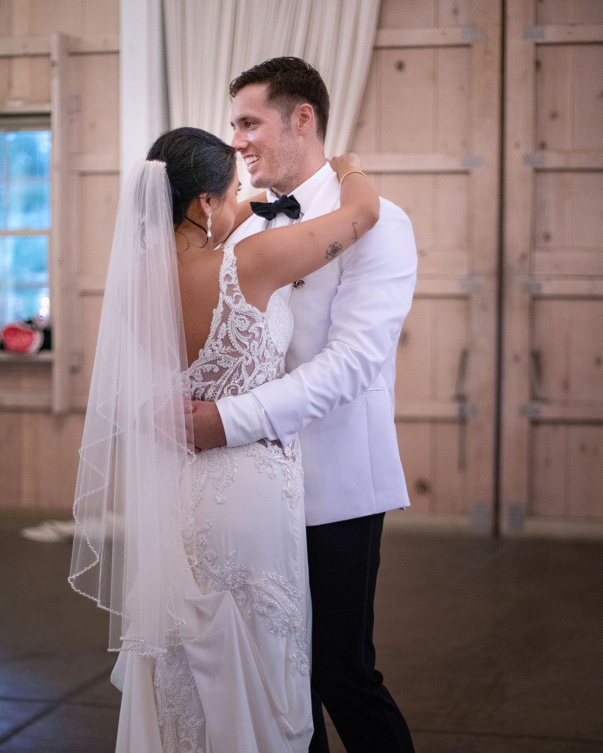 first dance documented in documentary style natural light at kylan barn, delmar, de