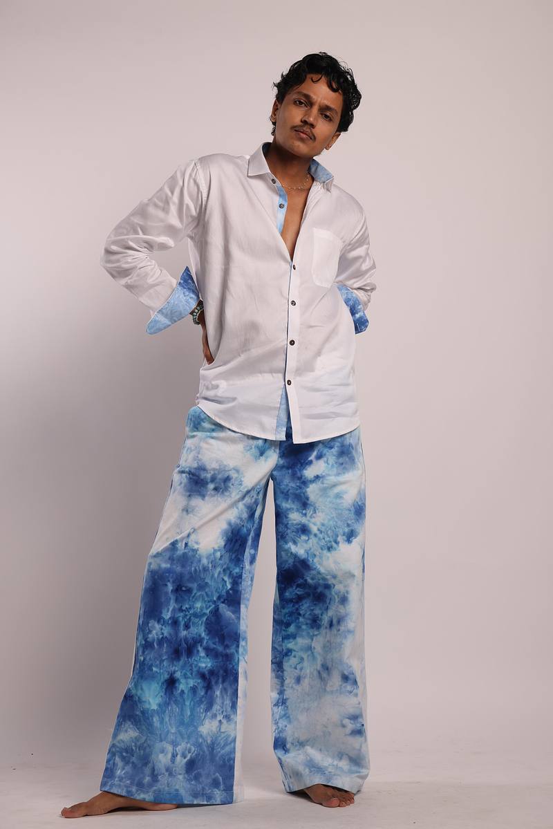 Cotton Twill Trouser - Summer Sky