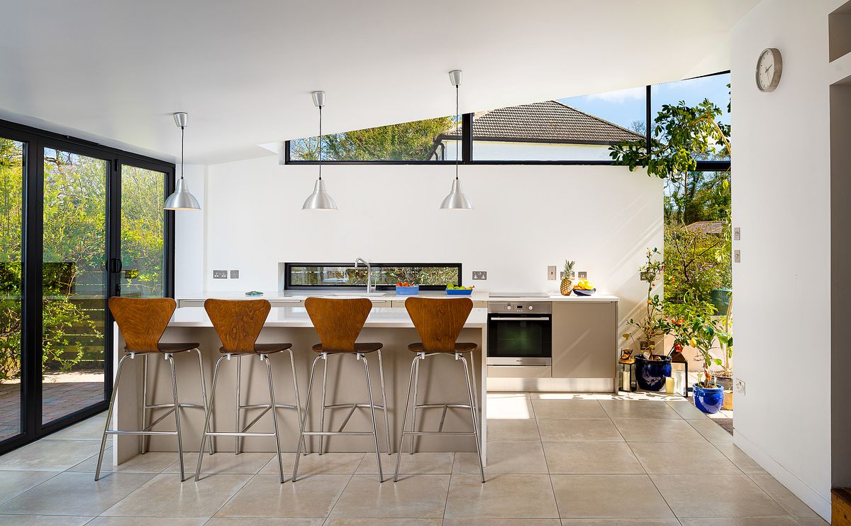 Modern Kitchen with Clerestory Windows, Donabate House Extension