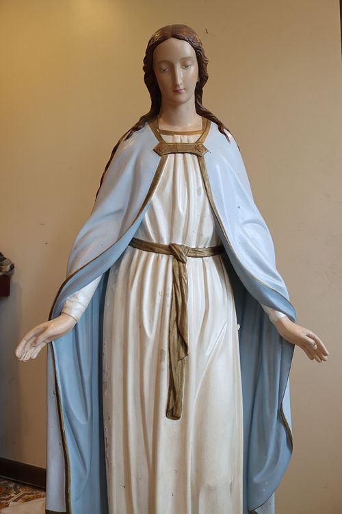 Statue of the Blessed Virgin before restoration