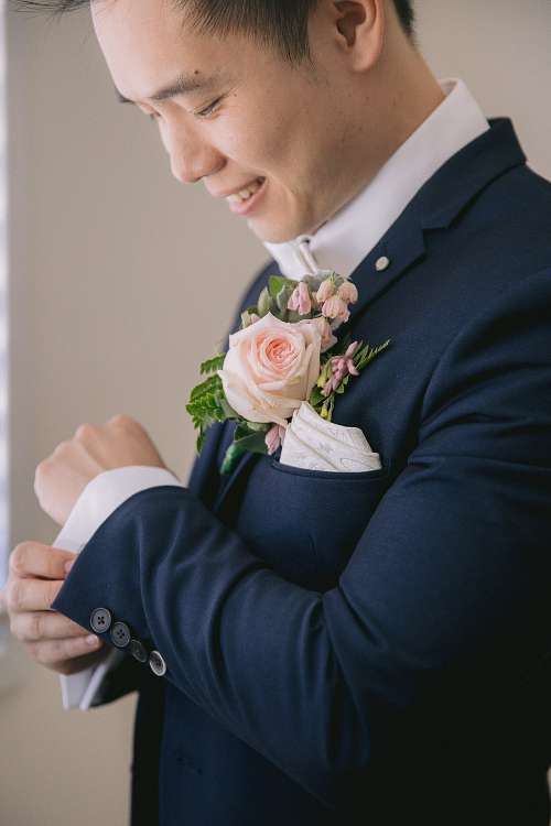 Groom Getting Ready