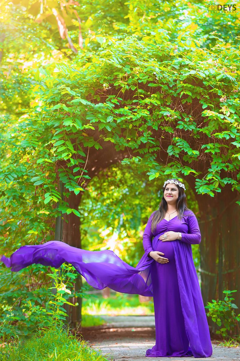 DP007 - Purple Maternity Gown