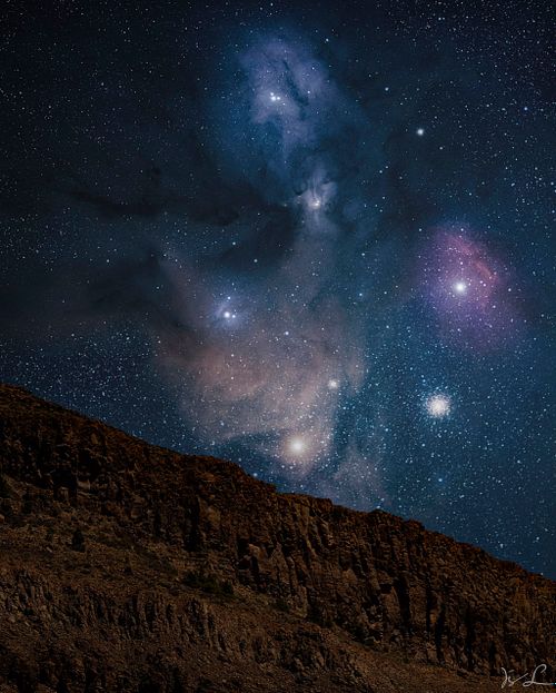 Rho Ophiuchi &uuml;ber der Teide Caldera