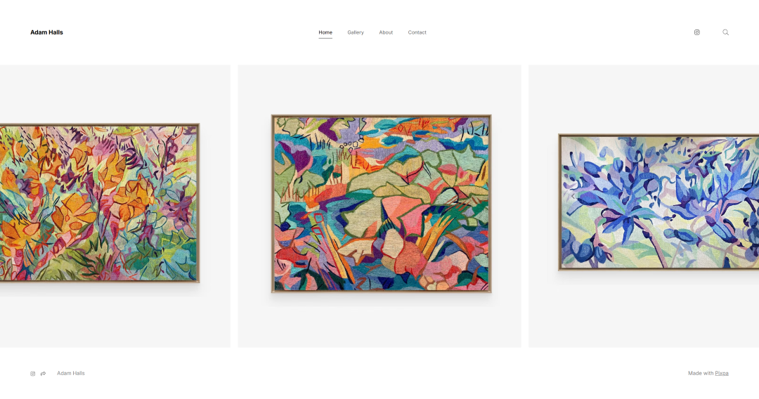 Adam halls - Artist Website Homepage