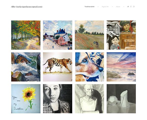 Beispiele für Abby Gustke Portfolio-Websites