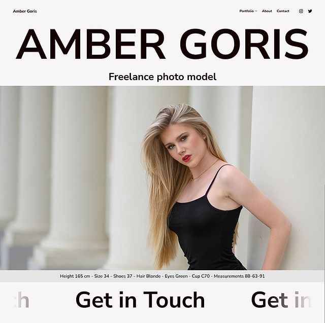 Beispiele für Amber Goris Portfolio-Websites