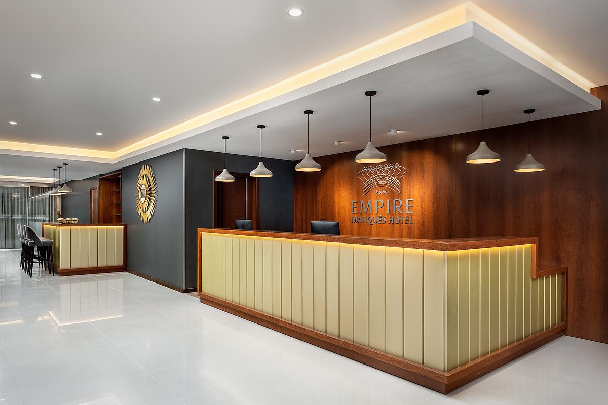 Rece&ccedil;&atilde;o do Empire Marqu&ecirc;s Hotel em Lisboa