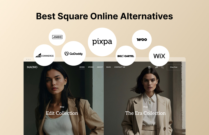 Infographic showing the best square online alternatives