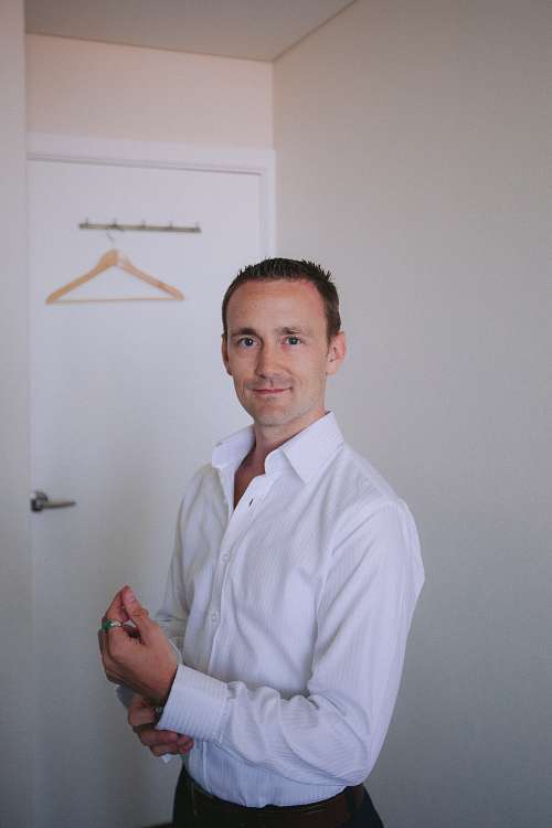 Groom Getting Ready