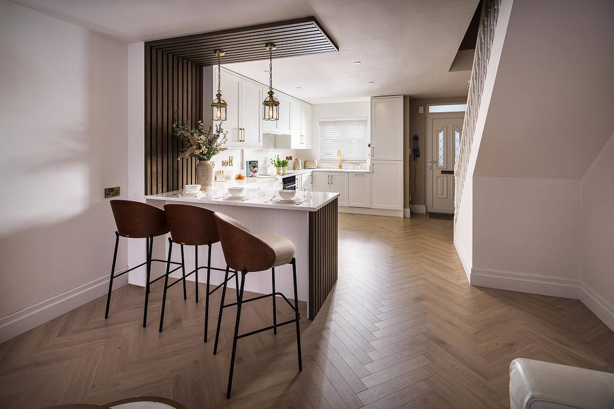 DWK Kitchens Open Plan Kitchen with Breakfast Bar