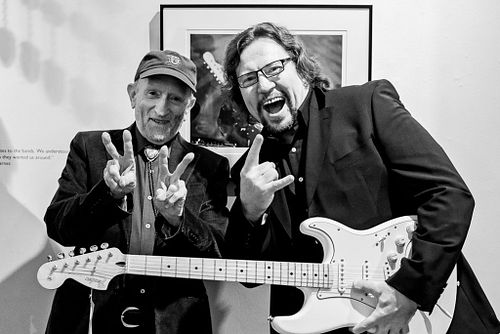 With Baron Wolman and Hendrix's Guitar