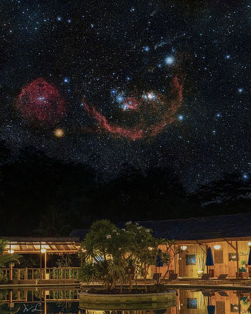 Rising Barnard's Loop over Siladen Pool