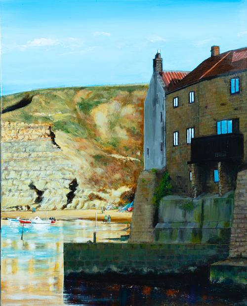 Staithes Harbour, sunshine and shade