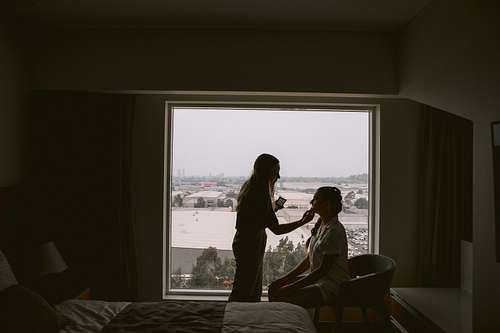 Bride Getting Ready