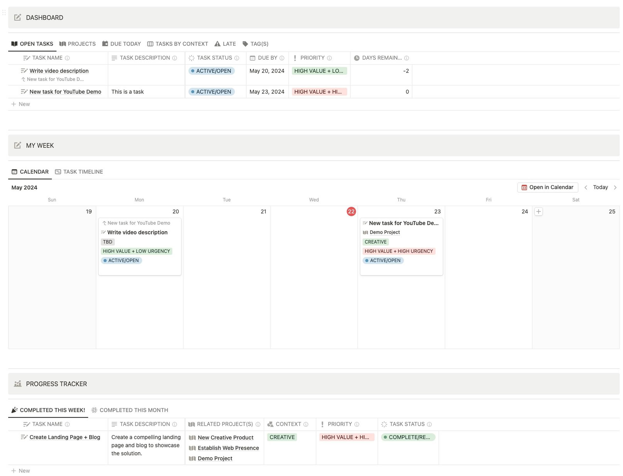 The Creative Project Management Notion Dashboard by DesignMinder&trade;
