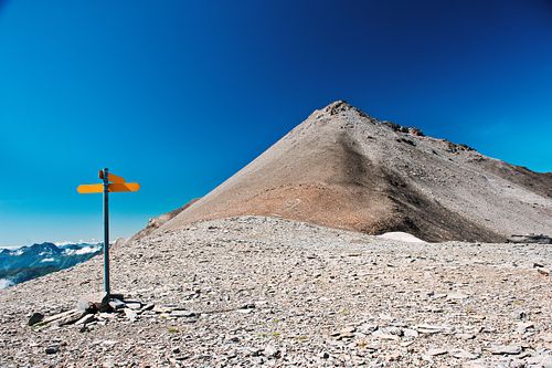 Wegweiser auf der Schwalmere Kt. BE