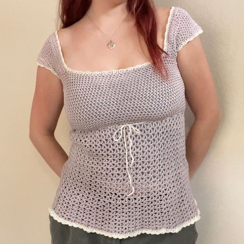 Babydoll Top- Crochet PDF Pattern