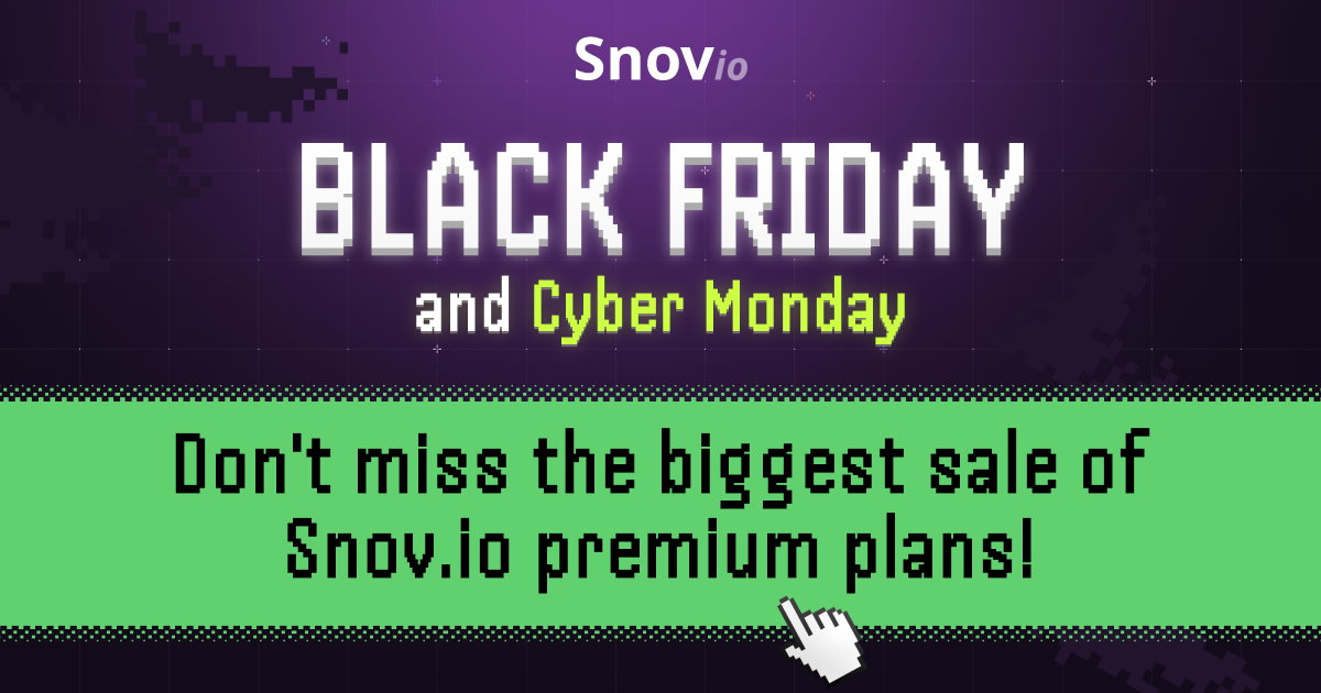 Snovio Black Friday-aanbieding