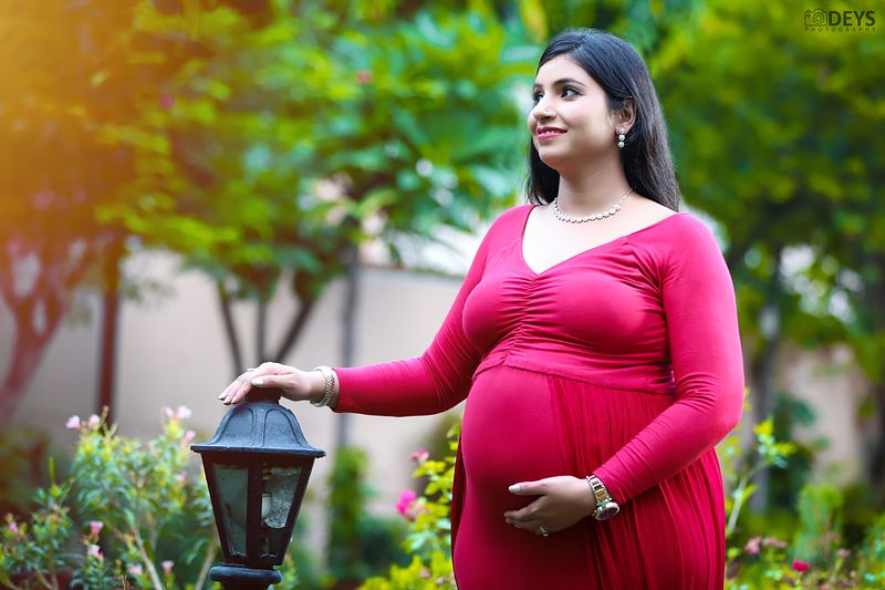 DP006 - Red Wine Full Sleeves Gown