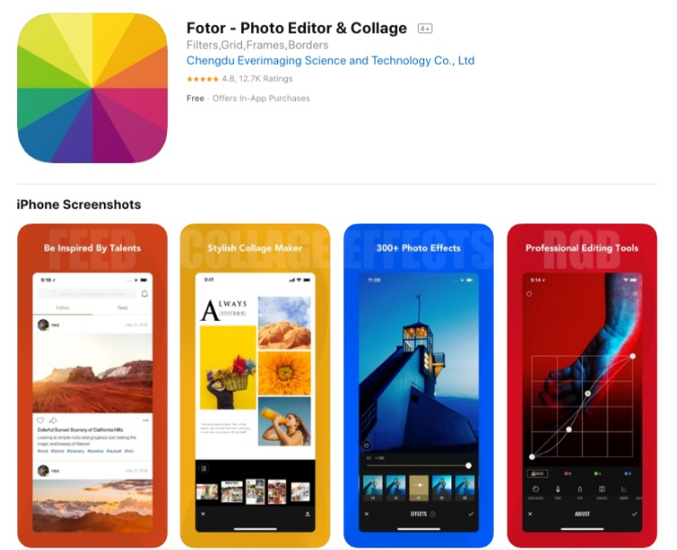 Fotor Collage Maker Application