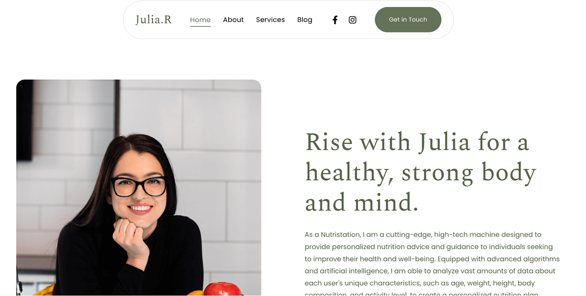 Pixpa's pre-made template Relay