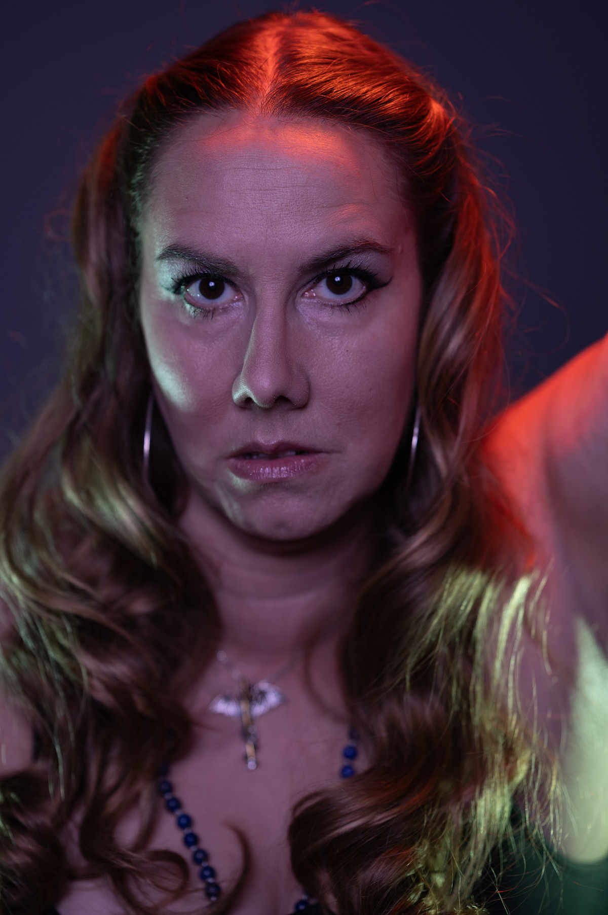 Straight-Out-Of-Camera (raw) frame of the music-inspired portrait 'Butterfly' showing the attempted hair/halo light.