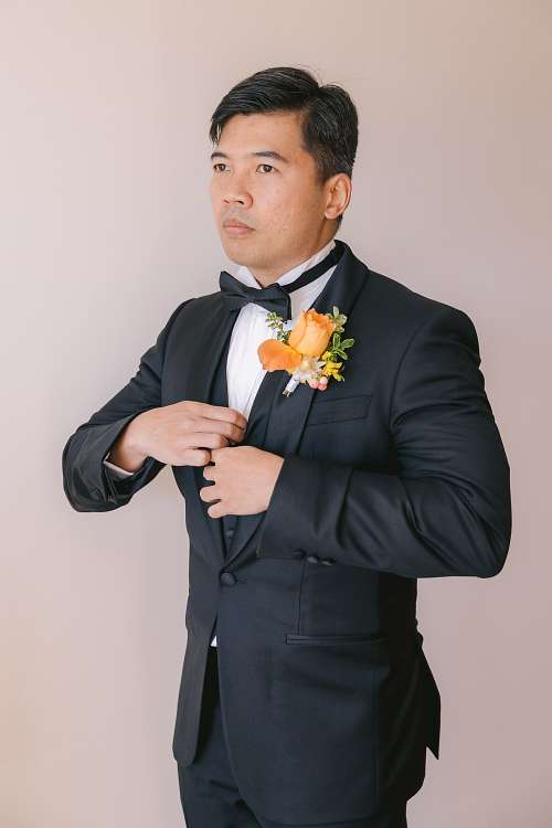 Groom Getting Ready