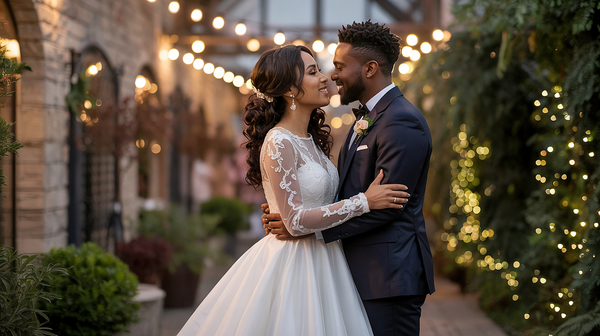 Engaged couple sharing a candid moment during golden hour in Oklahoma.