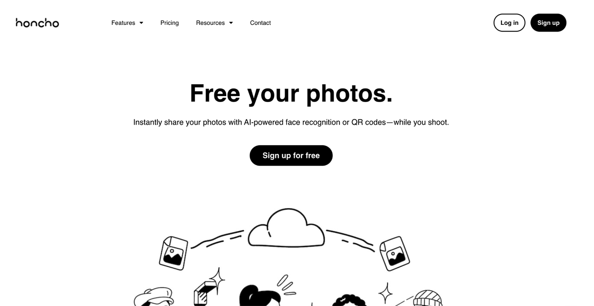 Screenshot of honcho website builder