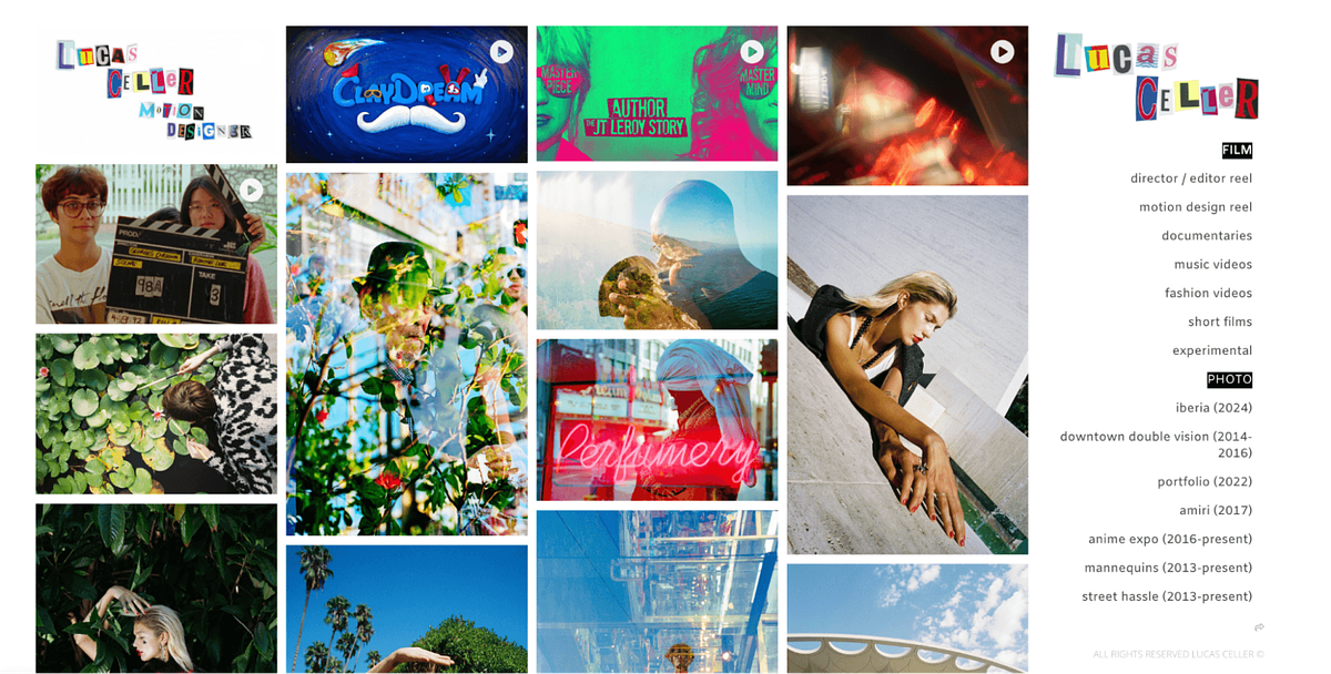 Lucas Celler's music portfolio website
