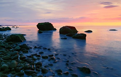 Sunset on the Sound at Cutchogue.