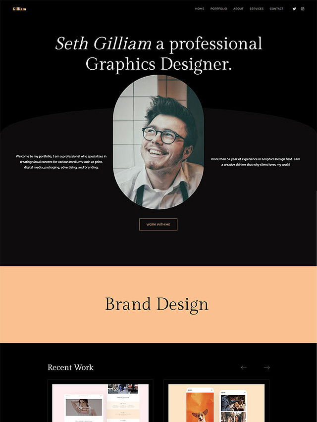 Linear - Pixpa Portfolio Website Templates