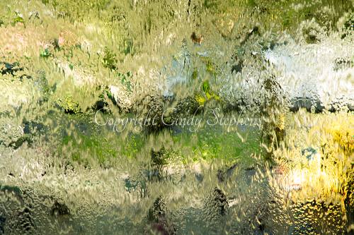 Captivating abstract photograph rich in vibrant greens and blues, reminiscent of watercolor fluidity, blending energy and tranquility while showcasing the artist's preservation of natural beauty
