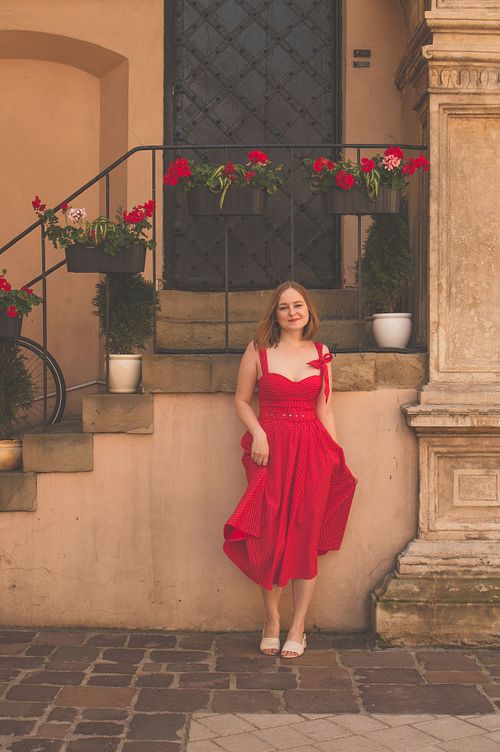 Cinematic portrait of Olga, minimal composition and natural expression