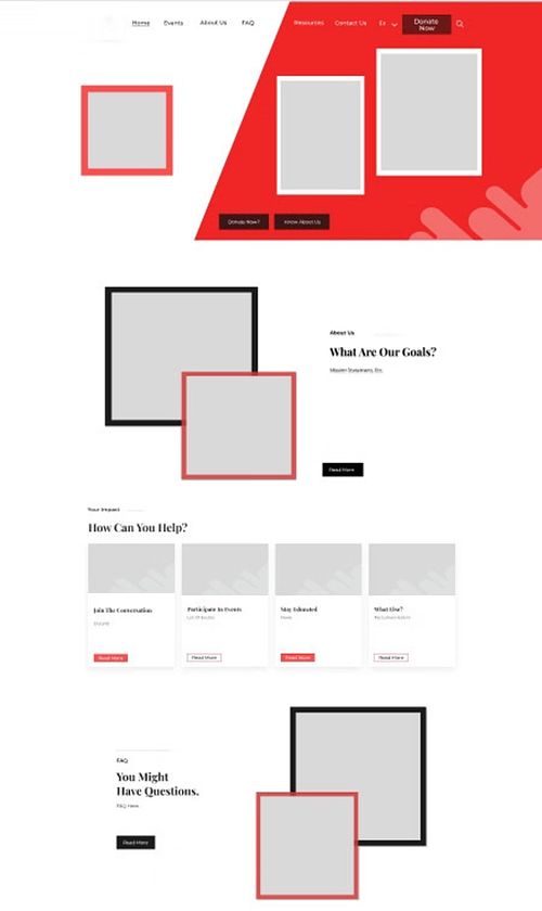 Charity Website Wireframe