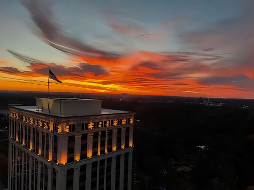 Horizons Embrace Bold Sunset City Art