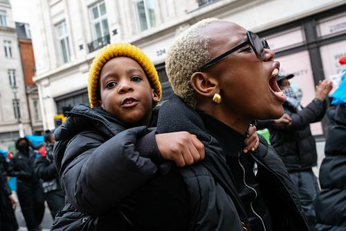 Protest in support of women in Democratic Republic of the Congo, London, UK