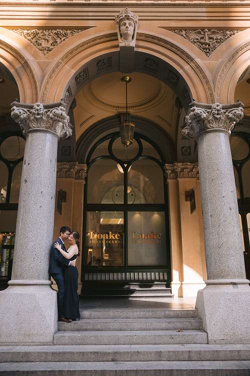 Engagement photo at Martin Place